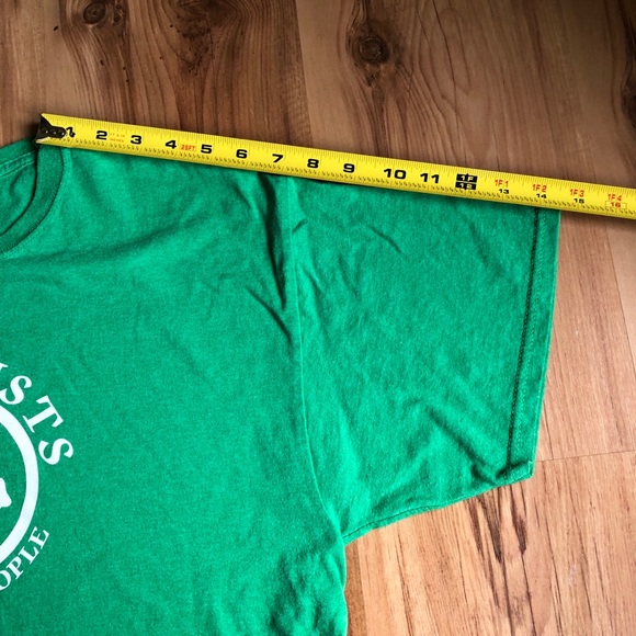 JERZEES Tee Shirt OPTIMISTS SPECIAL PEOPLE Green Large Men’s UNISEX - Picture 8 of 15